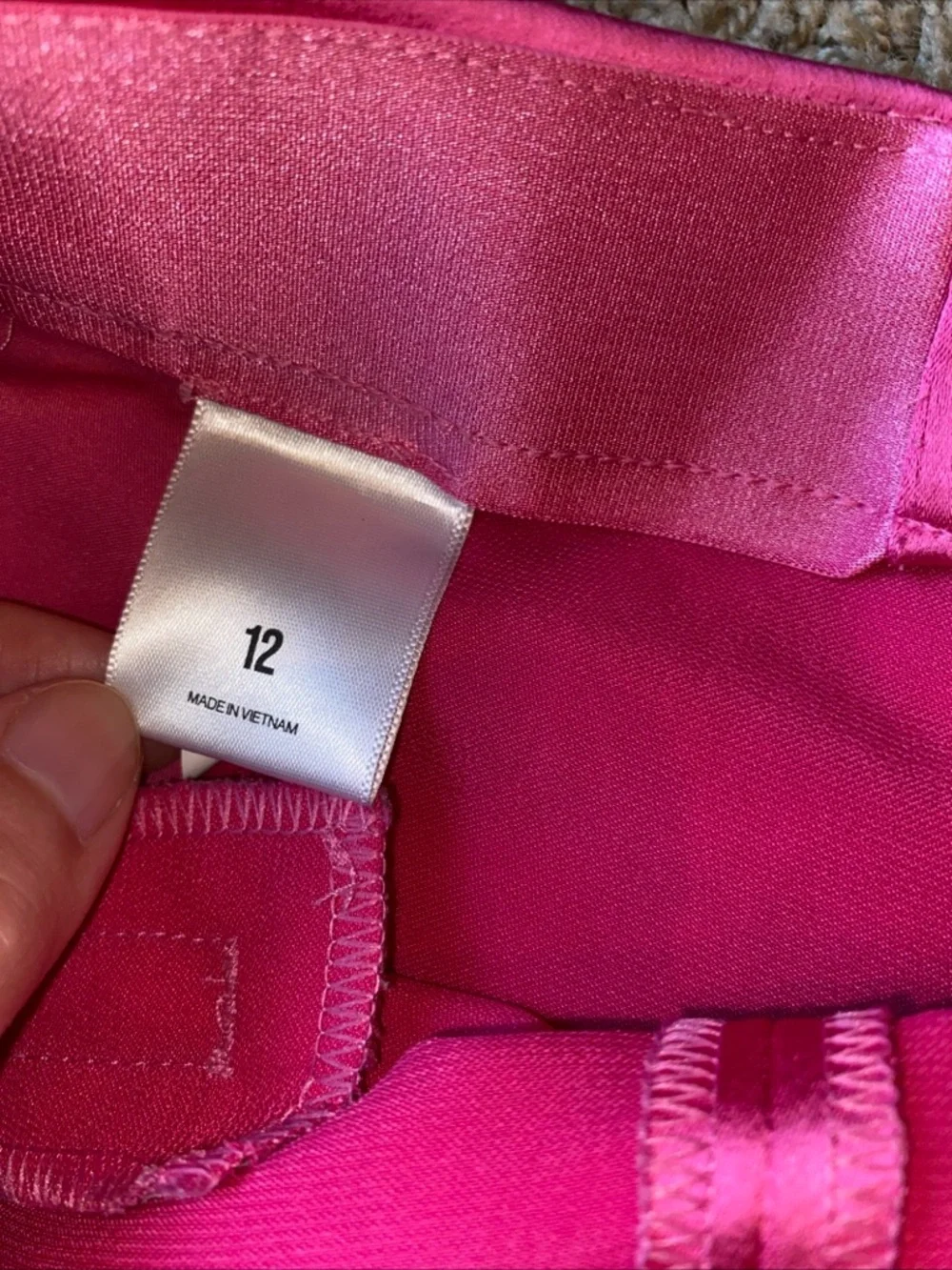Express Satin High Waist Shorts Womens Sz 12 Pink Barbiecore Vacation Pleated